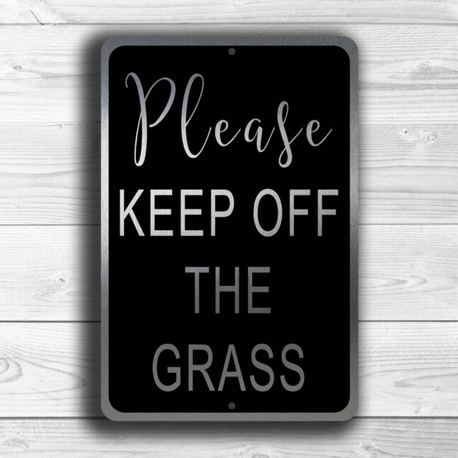 GARDEN-SIGNS-Please-Keep-Off-The-Grass-Sign-4 Garden Sign - Please Keep Off The Grass Sign