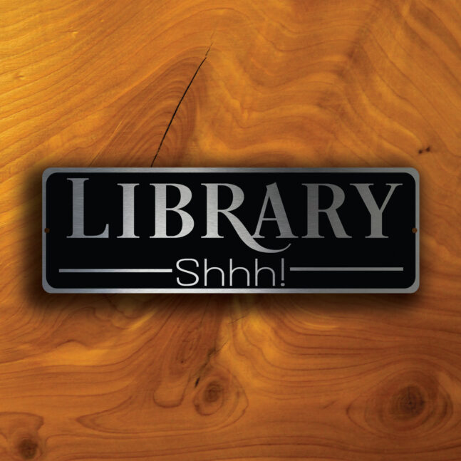 LIBRARY DOOR SIGN LIBRARY DOOR SIGN