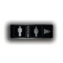 Modern Restroom Door Sign