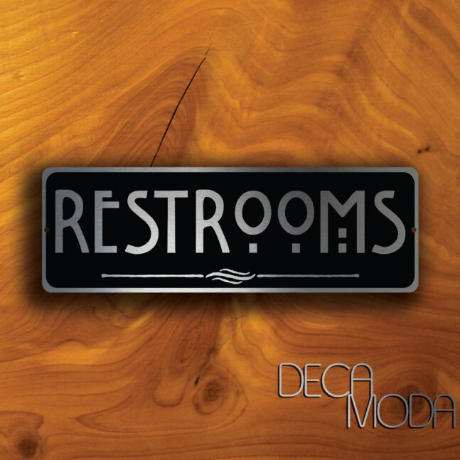 RESTROOMS-DOOR-SIGN-1 Restrooms Door Sign