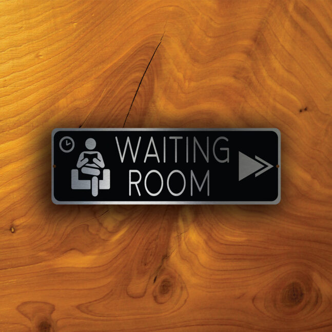 WAITING ROOM Pointer SIGN WAITING ROOM Pointer SIGN