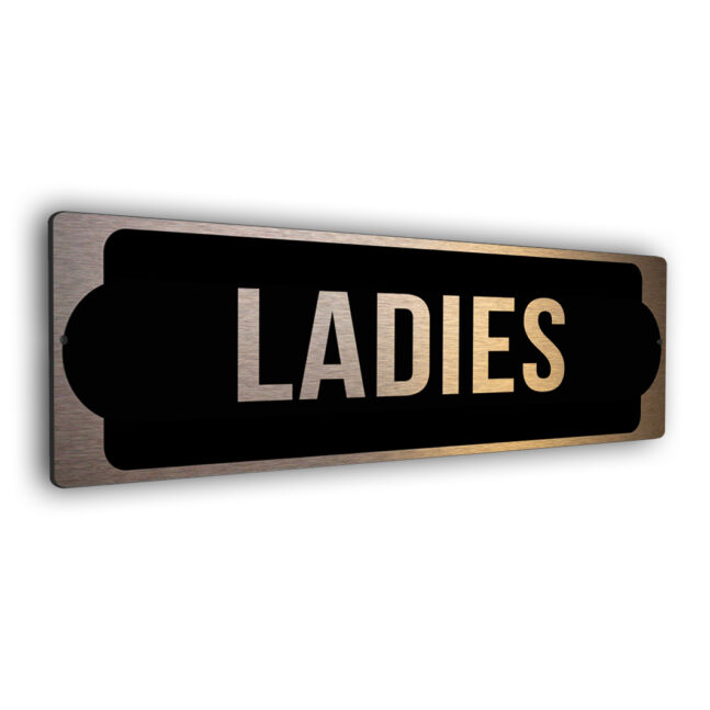 ladies copper restroom sign ladies copper restroom sign