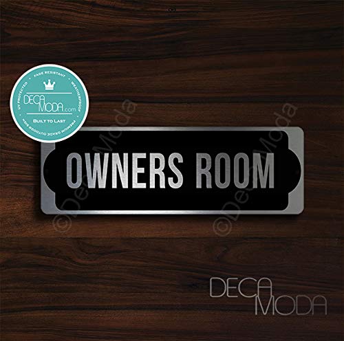 Deca Moda Owners Room Sign, Signs For Business, Owners Room Signs, Silver Finish, 9 X 3 Inches Deca Moda Owners Room Sign, Signs for Business, Owners Room Signs, Silver Finish, 9 x 3 inches