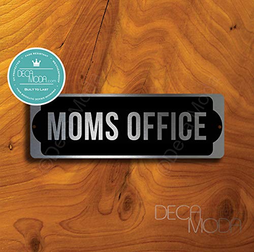 Deca Moda Moms Office Sign, Signs For Business, Door Signs, Moms Office Signs, Moms Office, Silver Finish, 9 X 3 Inches Deca Moda Moms Office Sign, Signs for Business, Door Signs, Moms Office Signs, Moms Office, Silver Finish, 9 x 3 inches