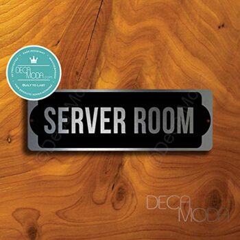 Deca Moda Server Room Sign, Door Signs, Server Room Signs, 9 x 3 inches