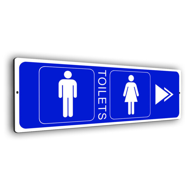 unisex right Unisex Toilets Directional Sign Right