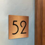 Contemporary Brushed Metal Number Sign AD101-BS