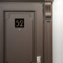 Contemporary Brushed Gold and Black Door Number Sign-AD101-BGB