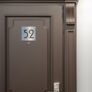 Contemporary Brushed Metal Number Sign AD101-BS