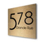 Contemporary Brushed Gold Address Sign AD103-BG