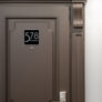 Contemporary Brushed Metal and Black Address Sign AD103-BSB