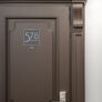 Contemporary Brushed Metal and Gray Address Sign AD103-BSG