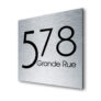 Contemporary Brushed Metal Address Sign AD103-BS