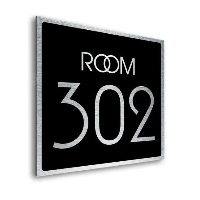 silver black room sign silver room sign