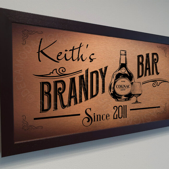 Personalized Brandy Bar Signs Custom Brandy Bar Signs