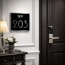 Modern Black and Copper Hotel Room Number Sign - Custom Architec