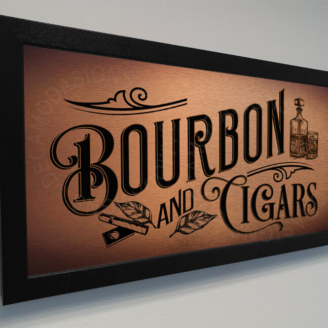 Bourbon and Cigars Signs