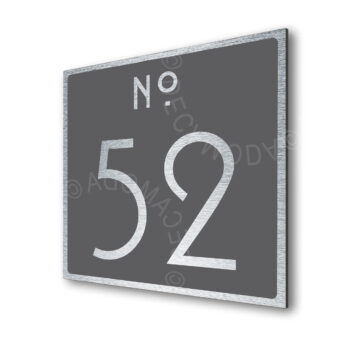 brushed metal door sign-ad107