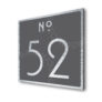 brushed metal door sign-ad107