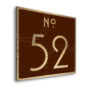 Contemporary Brushed Gold and Brown Door Number Sign AD107-BGBR