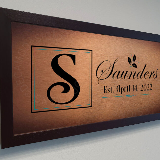 Surname Wedding Plaque Personalized Surname Wedding Plaque