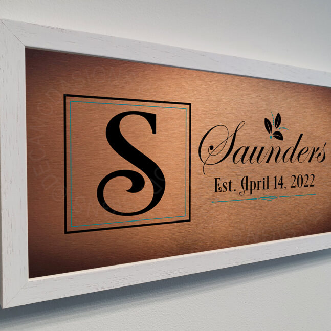 Personalized Surname Wedding Plaque