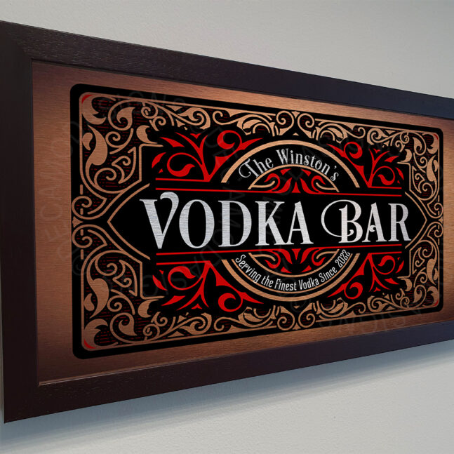 Vodka Bar Signs Personalized Vodka Bar Sign