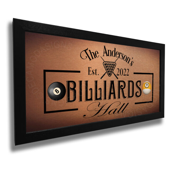 Billiards Hall Signs Personalized Billiards Hall Sign