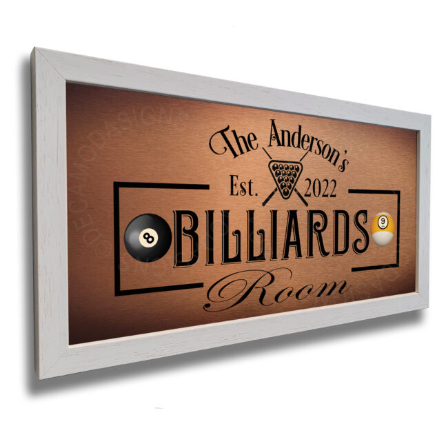 Billiards Room Sign Personalized Personalized Billiards Room Sign