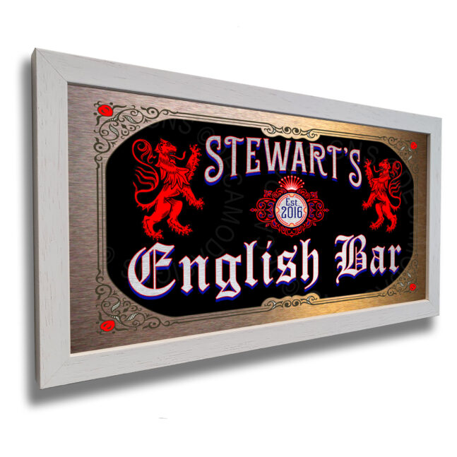 English Bar Sign Personalized English Bar Sign
