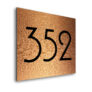 Modern Brushed Copper Hotel Door Number Sign AD110-BC