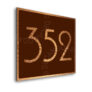 Modern Brushed Copper and Matt Brown Hotel Door Number Sign AD110-BCBR