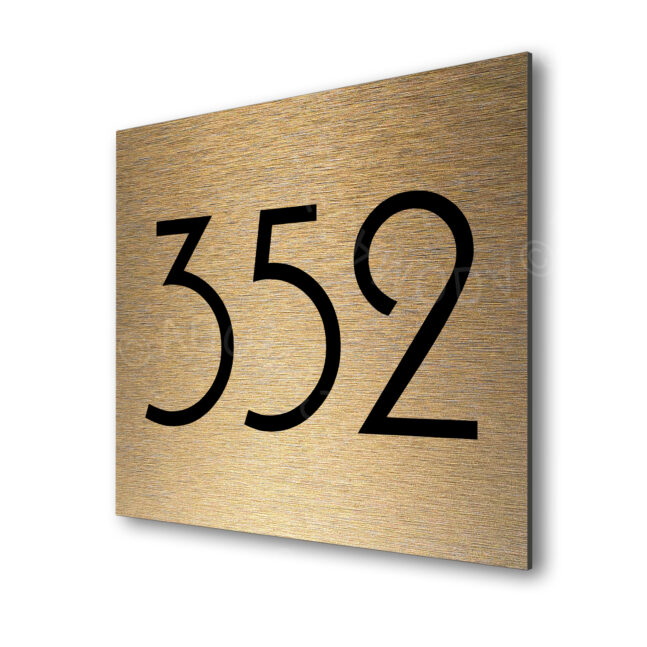 AD110-BG Modern Brushed Gold Hotel Door Number Sign AD110-BG