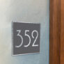 Modern Brushed Silver and Matt Gray Hotel Door Number Sign AD110-BSG