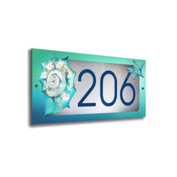 Address Sign with Seashell
