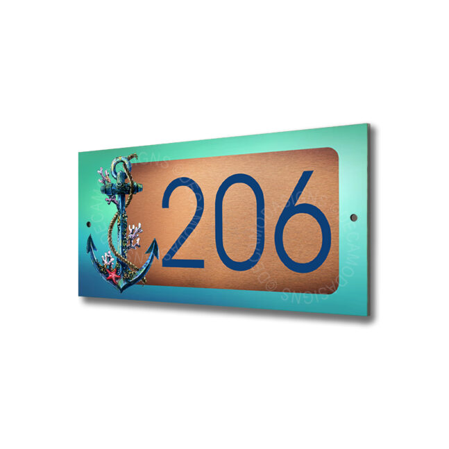 Address Signs with Anchor Anchor Address Signs