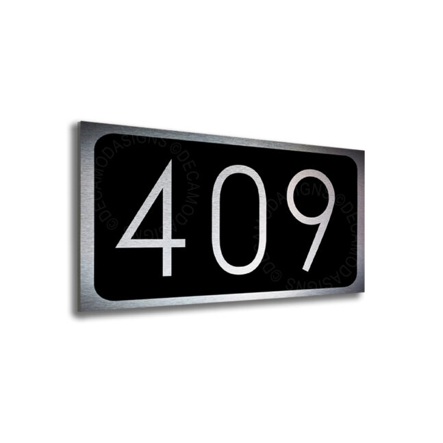 Silver Hotel Door Sign