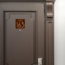 Modern Brushed Gold and Matt Brown Room Door Number Sign AD109-BGBR