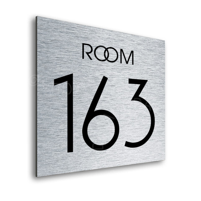 AD109-BS-2 Modern Brushed Silver Room Door Number Sign AD109-BG