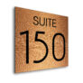 Modern Brushed Copper Suite Door Number Sign AD112-BC