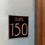 Modern Brushed Copper and Matt Black Suite Door Number Sign AD112-BCB
