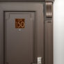 Modern Brushed Gold and Matt Brown Suite Door Number Sign AD112-BGBR