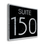Modern Brushed Silver and Matt Black Suite Door Number Sign AD112-BSB