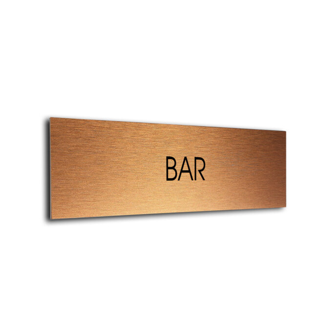 Blank Door Sign Copper Black Blank sign