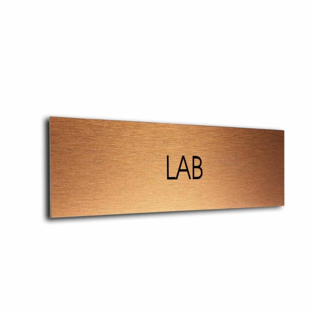 Blank Door Sign Copper Black Blank sign