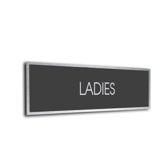 Blank Door Sign Sliver Grey Blank sign