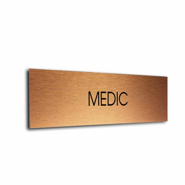 Blank Door Sign Copper Black Blank sign