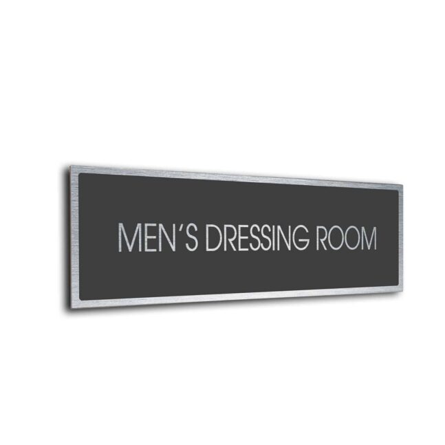 Mens Dressing Room Door Sign Sliver Grey Mens Dressing Room sign