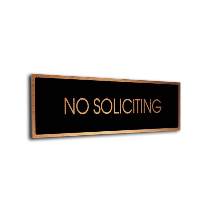 Blank Door Sign No Soliciting signs