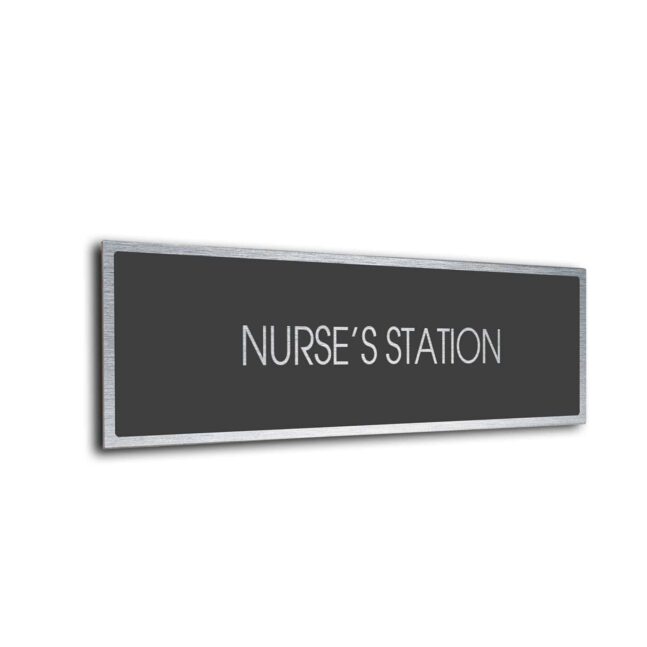 Nurses Station Door Sign Sliver Grey Nurses Station sign